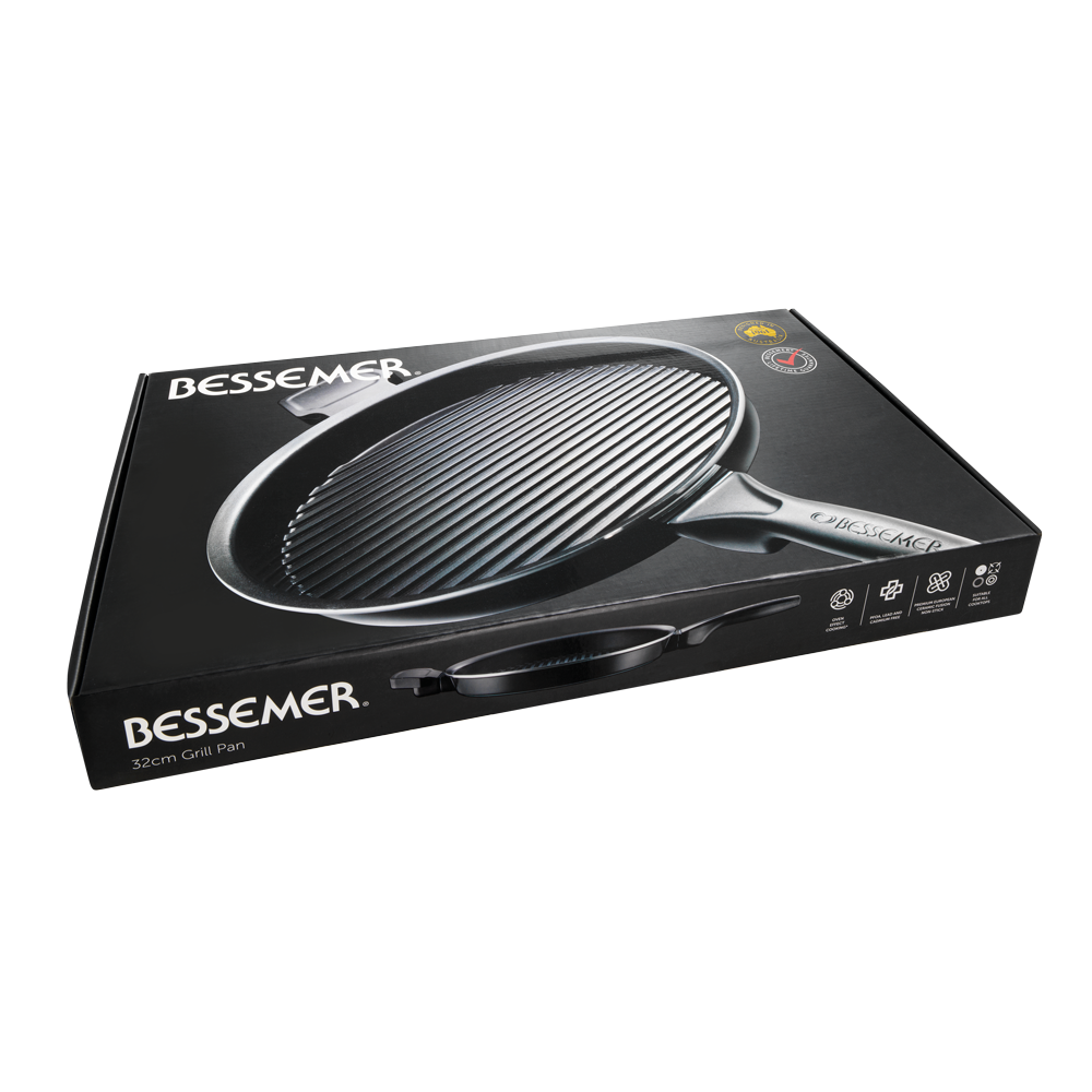 Bessemer Black Grill Pan 32cm