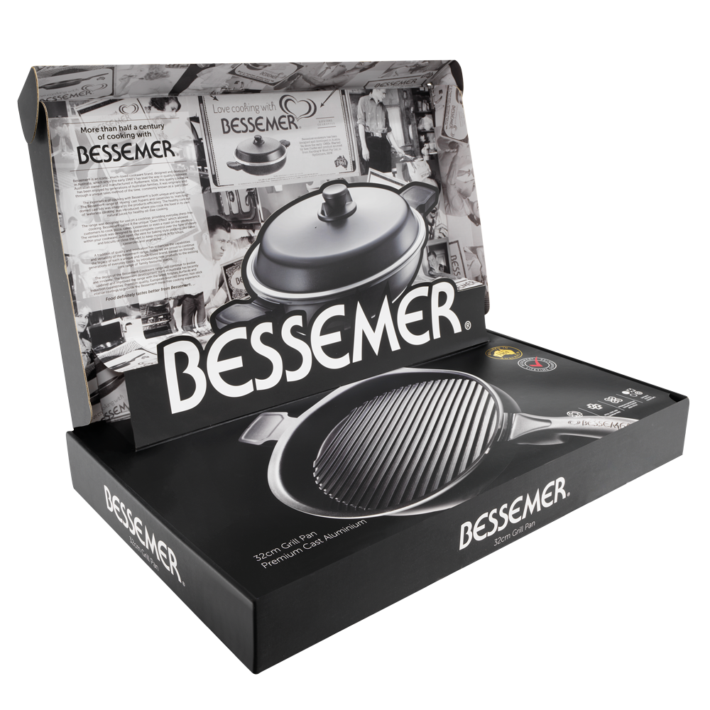 Bessemer Black Grill Pan 32cm