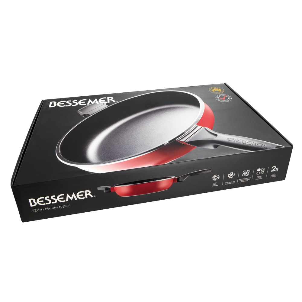 Bessemer Red Multi Frypan 32cm