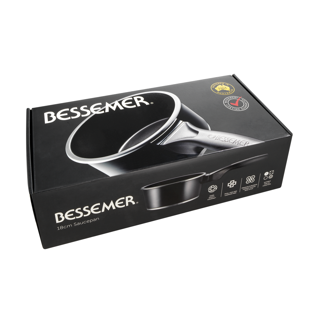 Bessemer Black Saucepan 18cm