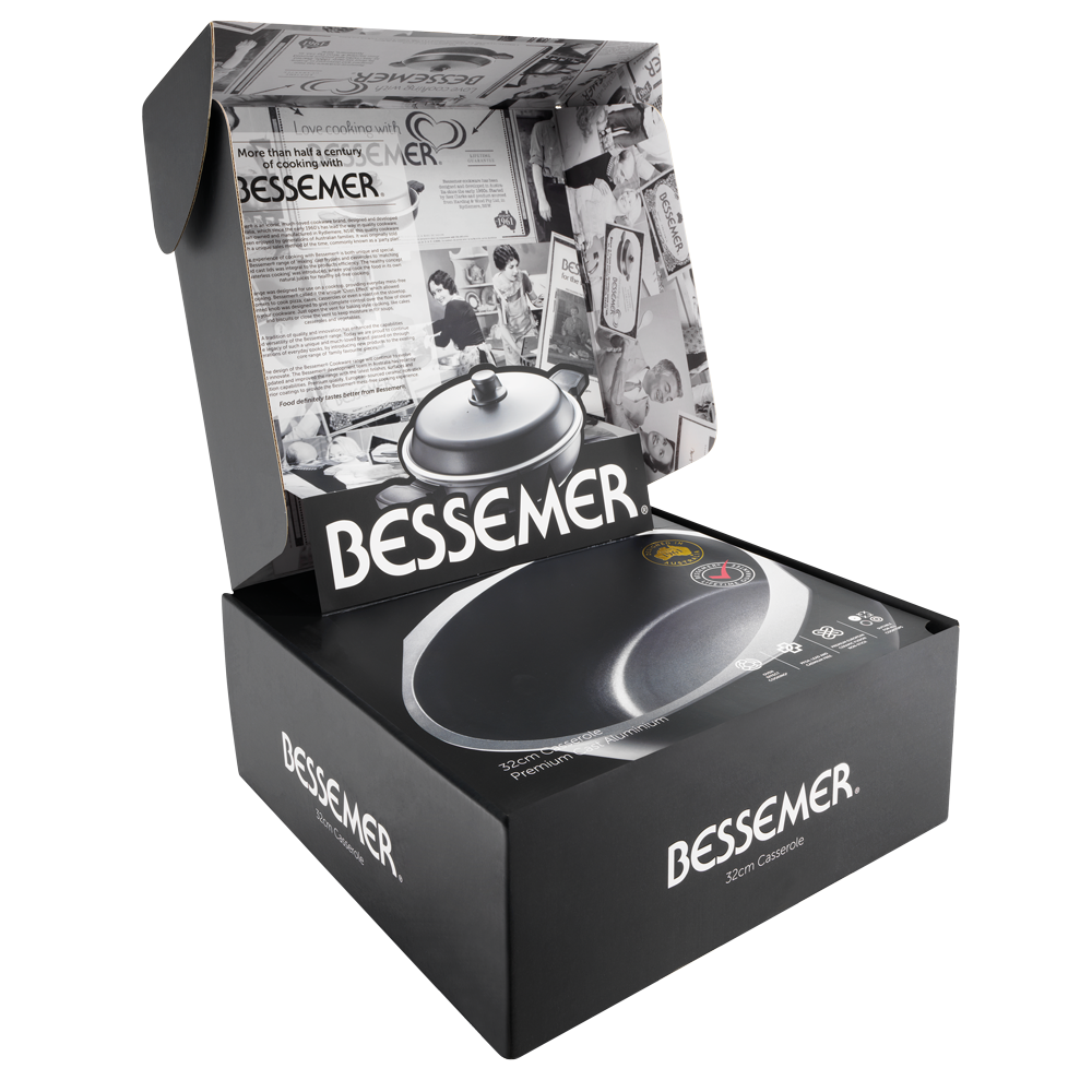 Bessemer Black Casserole 32cm