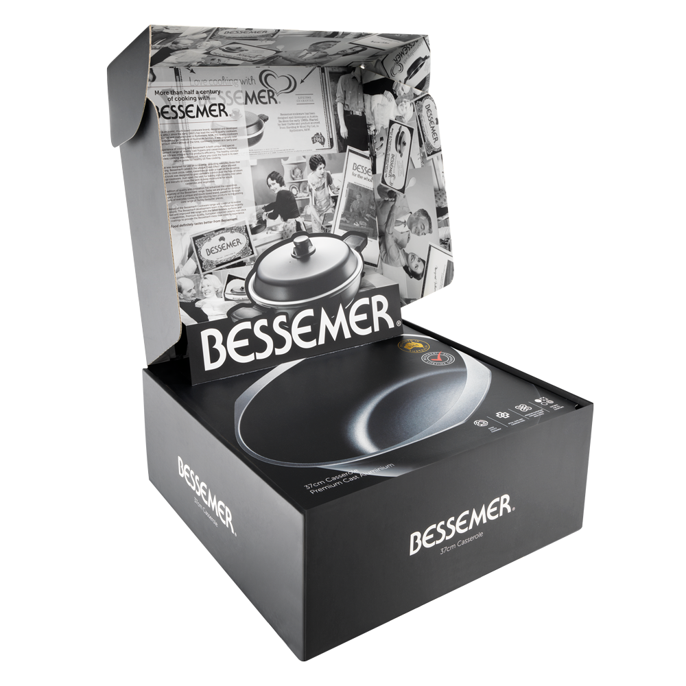 Bessemer Black Casserole 37cm