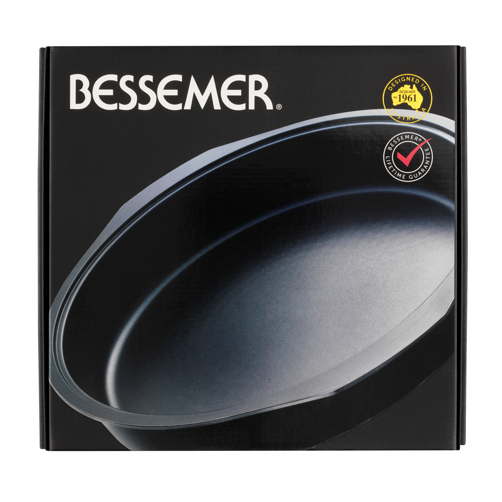 Bessemer Black Round Baking Dish 34cm