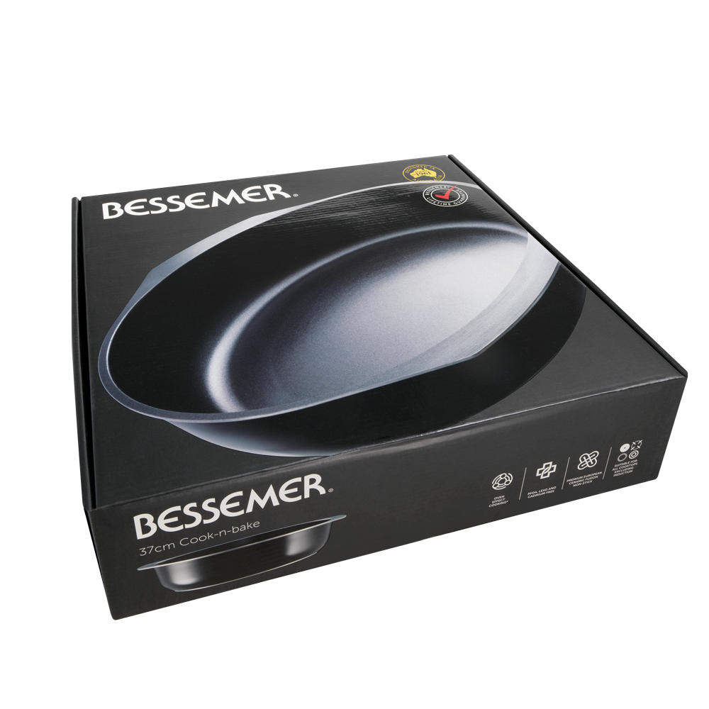Bessemer Black Round Cook n Bake 37cm