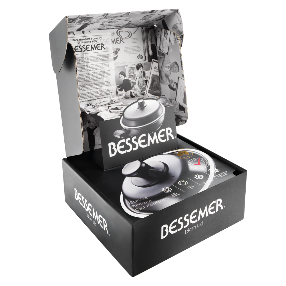 Bessemer Black Universal Lid 18cm
