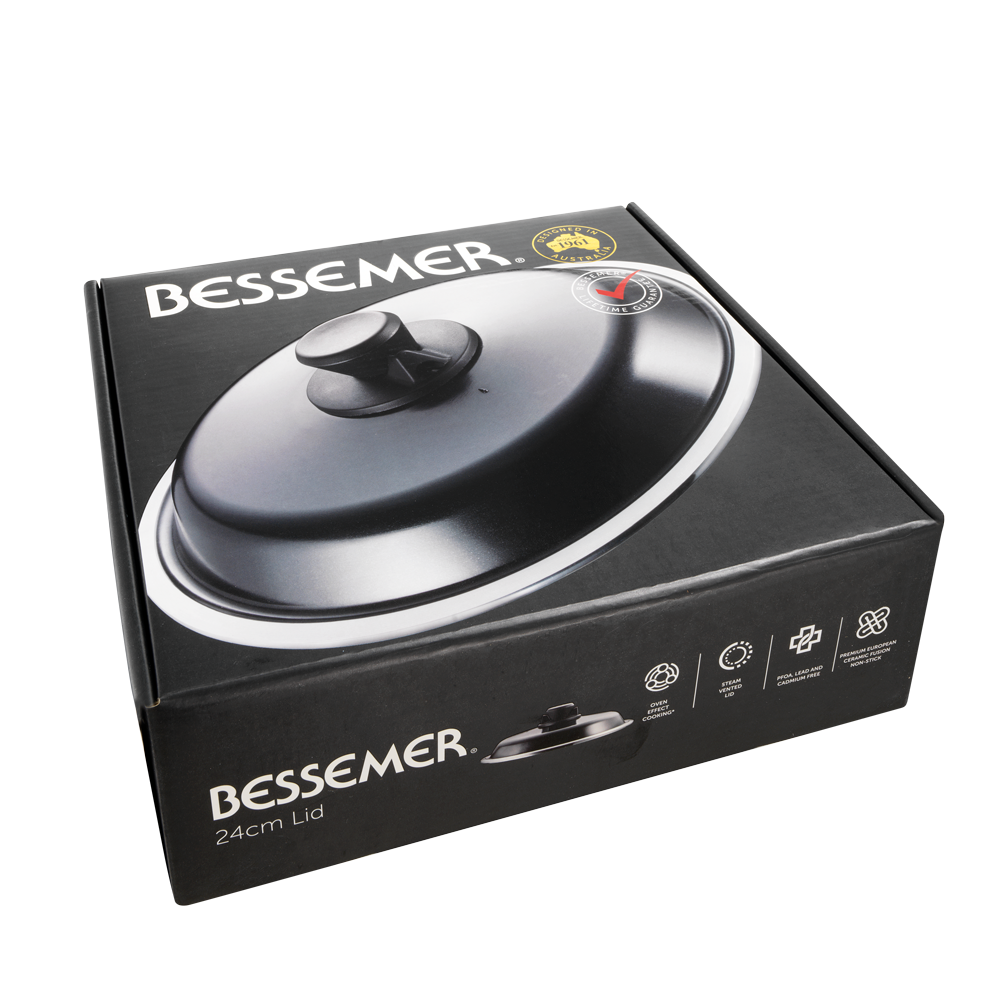 Bessemer Black Universal Lid 24cm