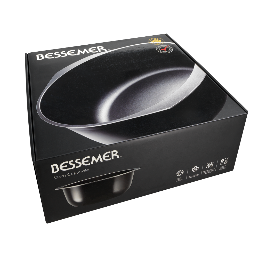 Bessemer Black Casserole 37cm