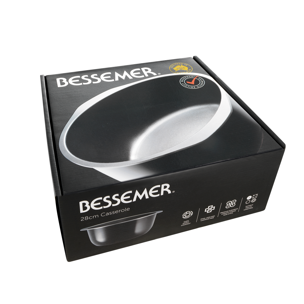 Bessemer Black Casserole 28cm