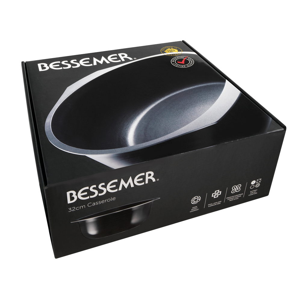 Bessemer Black Casserole 32cm