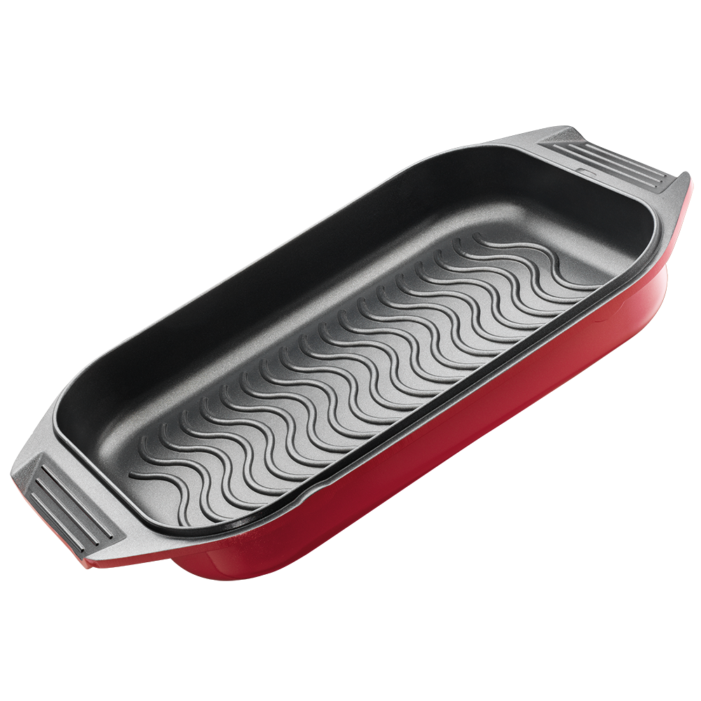 Bessemer Red Non Stick Roaster & Grill 34cm