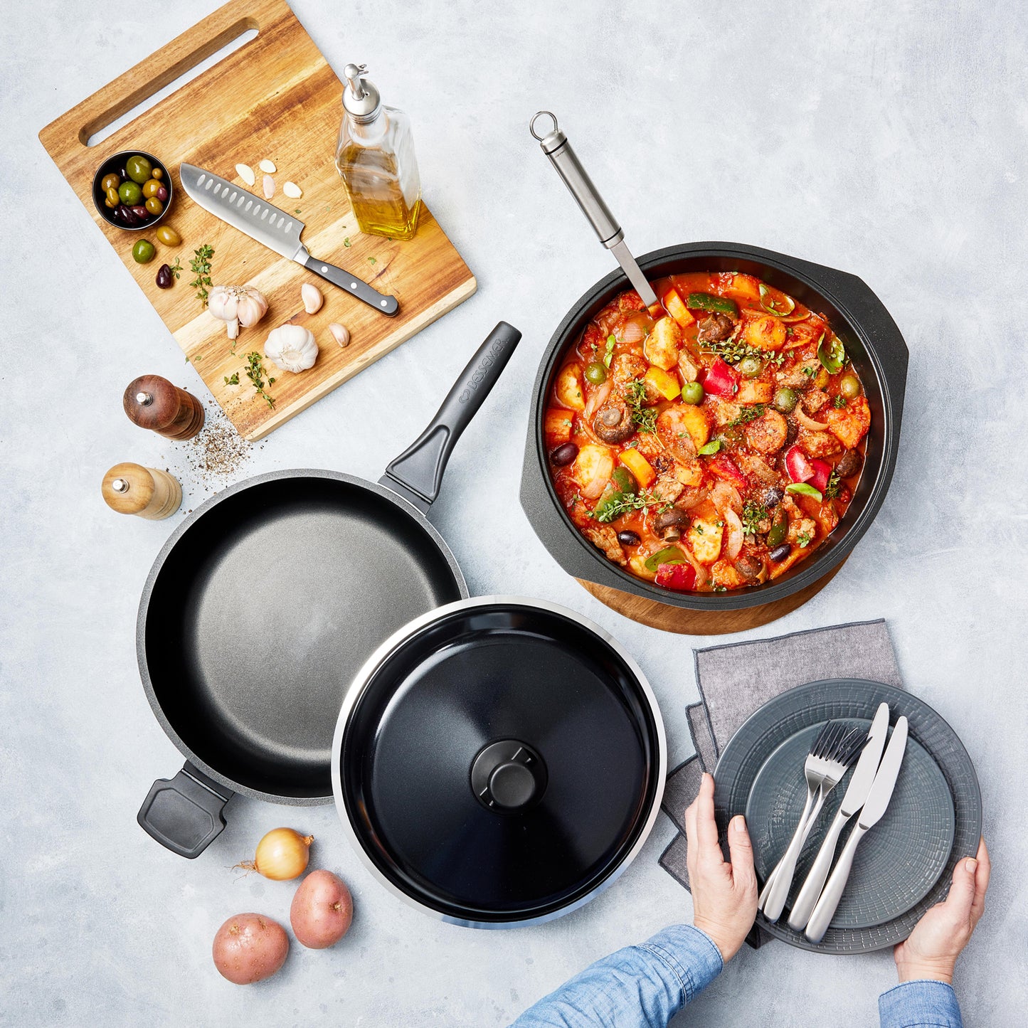 Bessemer 3 Piece Cookware Starter Set 32cm