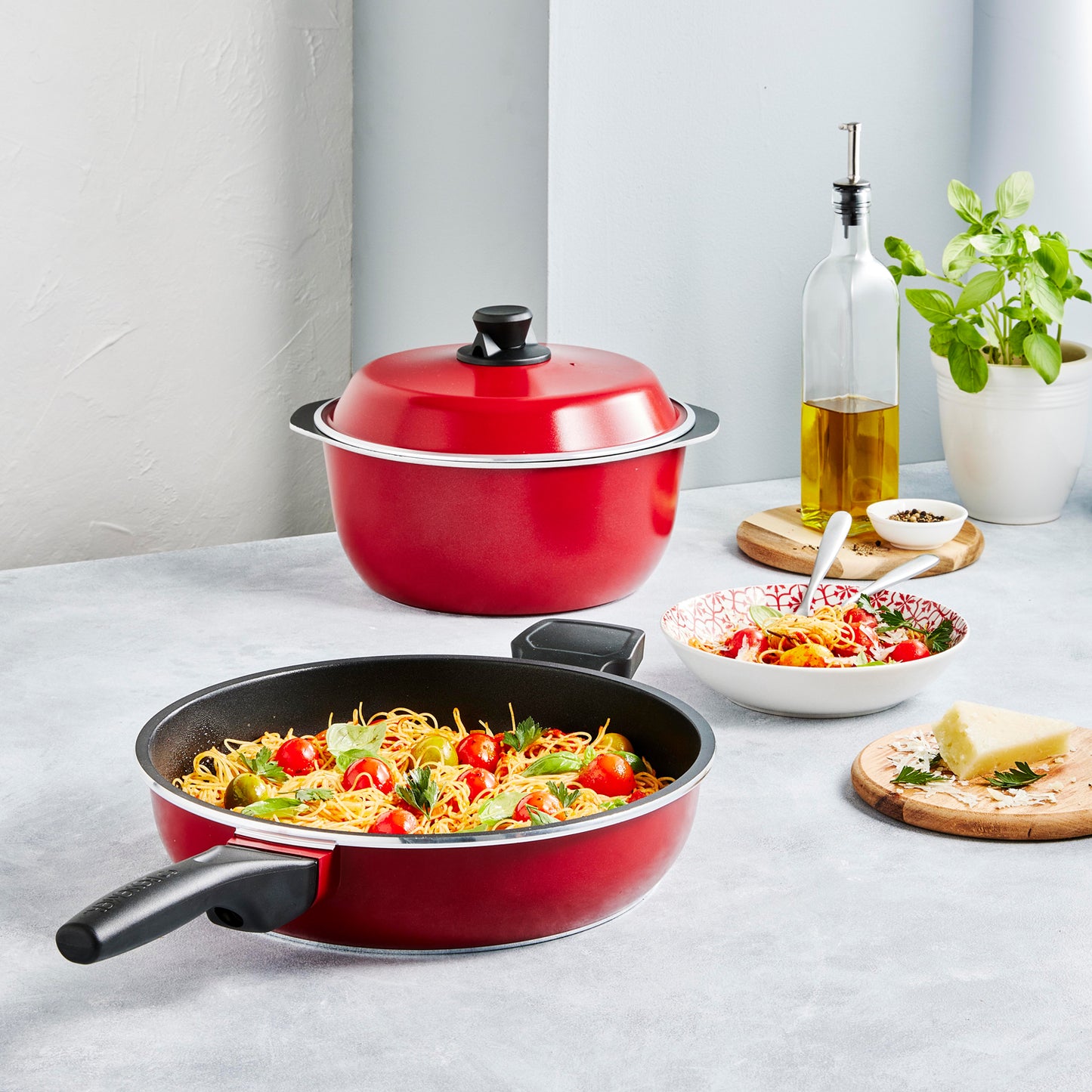 Bessemer Red 4 Piece Assorted Cookware Set