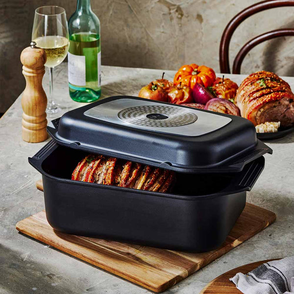 Bessemer Black Non Stick Roaster & Grill 34cm