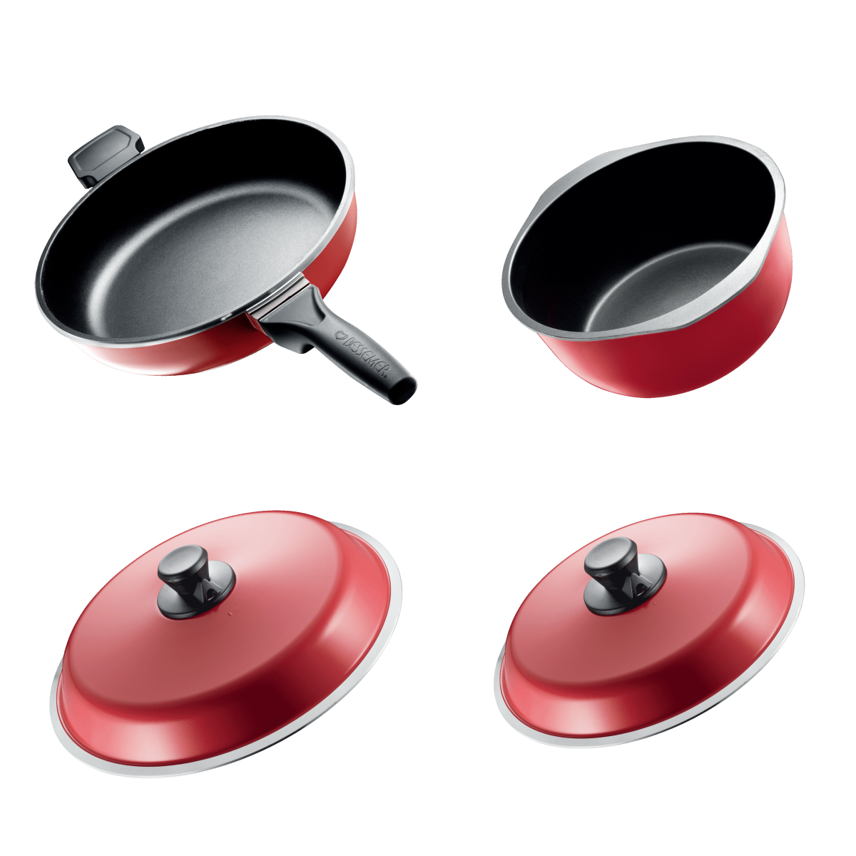 Bessemer Red 4 Piece Assorted Cookware Set